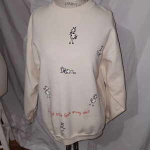 Vintage Hamwear Womens Spots On My Shirt Crew‎ Neck Sweatshirt OS One Size